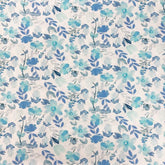 Floral Blue Prints 100% Cotton 112cm Wide Digitally Printed Cotton Fabric for Sewing, Crafting, Dressmaking, Patchwork